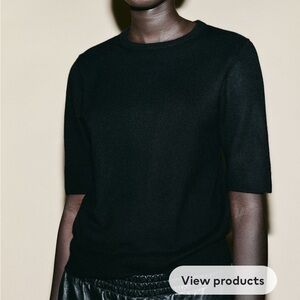 Short-sleeved Cashmere Top